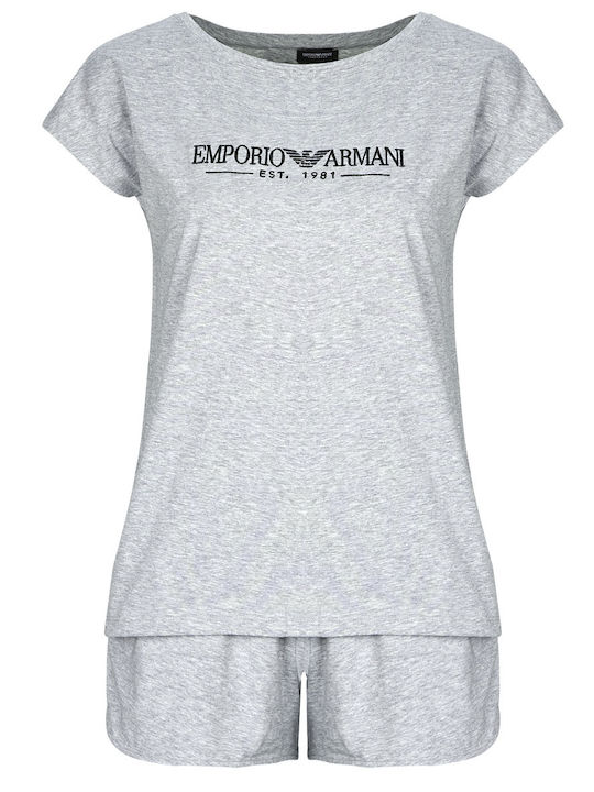 Emporio Armani Летен Дамски Комплект Пижами Сив