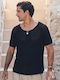 Candra Matching Couple Look T-shirt Μαύρο