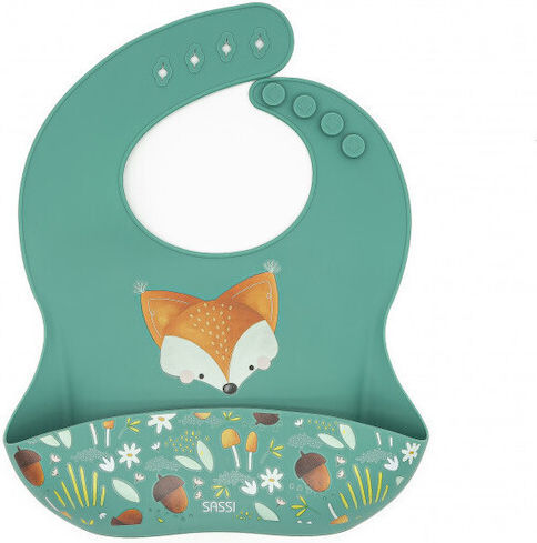 Sassi Junior Αδιάβροχη Σαλιάρα Σιλικόνης με Τσέπη για 6 m+