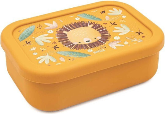Sassi Junior Lion Παιδικό Σετ Φαγητού από Σιλικόνη 0.65lt Κίτρινο