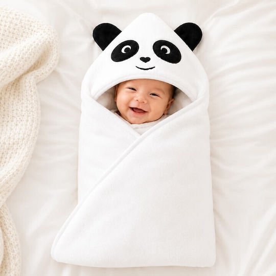 Pătură Pepinieră Swaddling 100% Bumbac Albă 80x80cm