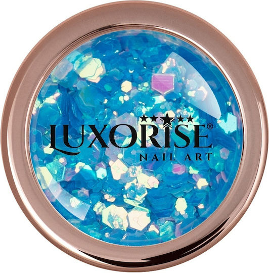 Neon Fluoreszierende Nageldesign Sequins Luxorise Blaue