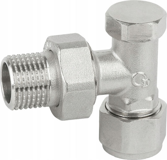 Pex Angle Return Radiator Valve 16x1/2