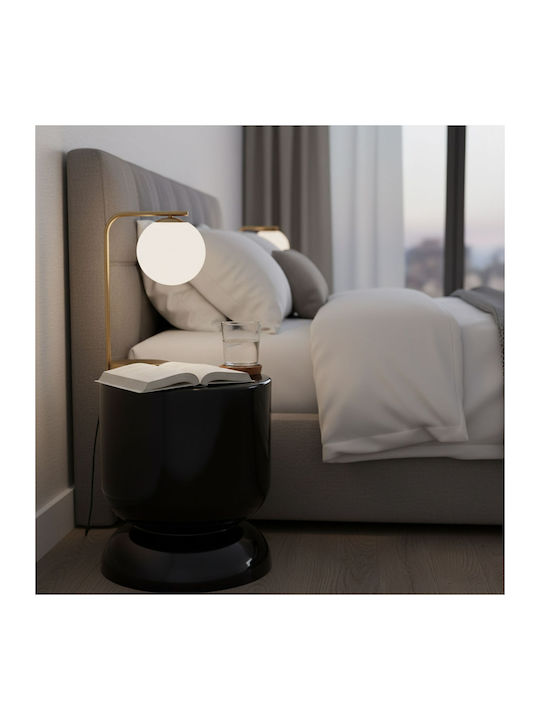 Round Side Table Black W36xL36xH46cm