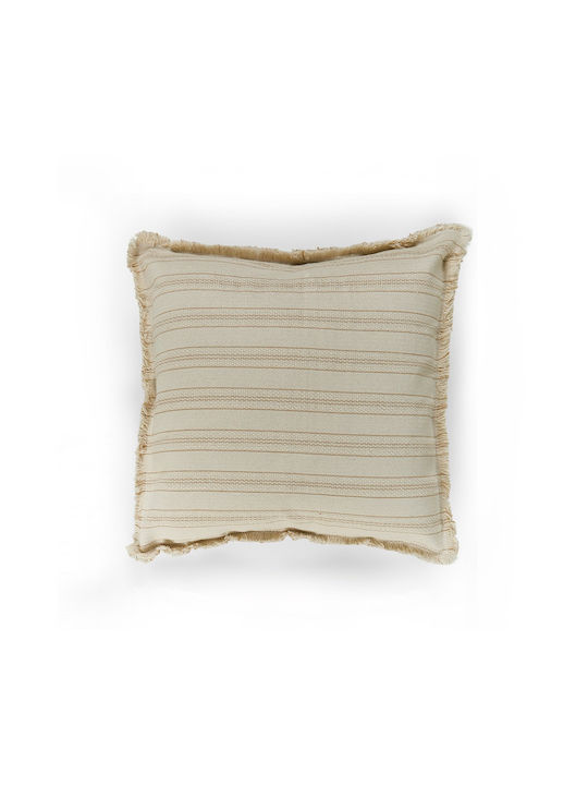 Whitegg Decorative Pillow Case B39 Made Of 100% Cotton Ecru 45x45cm