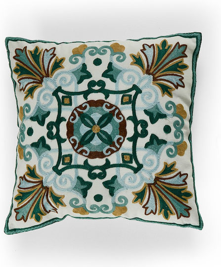 Whitegg Dekorativer Kissenbezug B0201 aus 100% Baumwolle Mehrfarbig 45x45cm