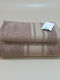 Linea Home Πετσέτα Προσώπου Pied 50x90εκ. Καφέ Βάρους 480gr/m²