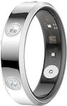 HR01 Inel Inteligent 18,3mm cu Pulsometru Argintiu