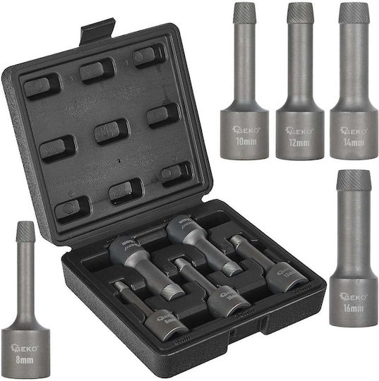 Geko Ziehwerkzeuge Set Abgenutzte Oder Gebrochene Vidon 1/2" 8-16mm 5 Stück Sncm+v