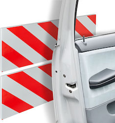Set 2 Garage Wall Protectors Relaxdays Red White 20x50x1.5cm