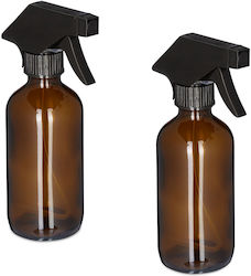 Set 2 Brown Glass Spray Bottles 230ml Set 2 Brown Glass Spray Bottles 230ml
