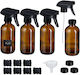 Relaxdays Set 4 Sticle de Pulverizare din Sticl...