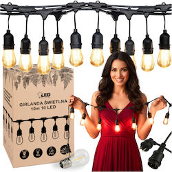 Led Solution Luminiță Garland LED Etanșă 10m cu 10 Becuri