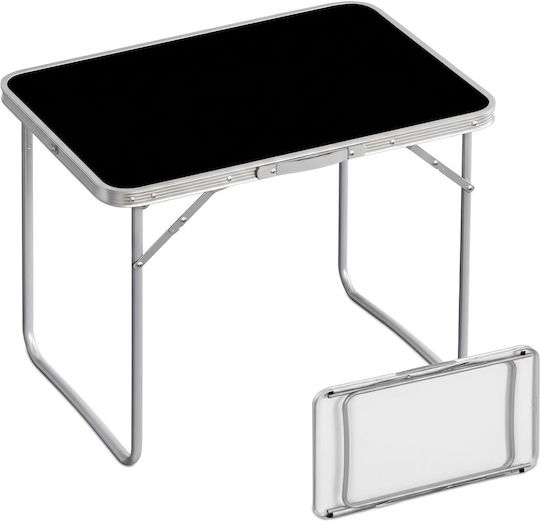 Relaxdays Tabel Pentru Camping Pliabil 68.5x70x50cm Negru