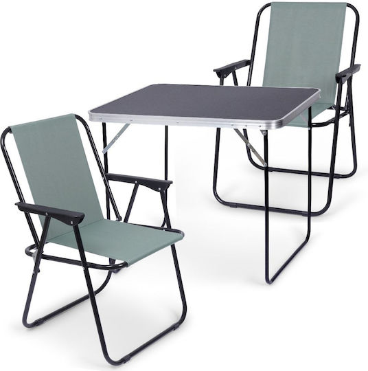 Vilde Masă De Picnic Din Aluminiu Pliabilă 54x44.5x72.5cm Gri