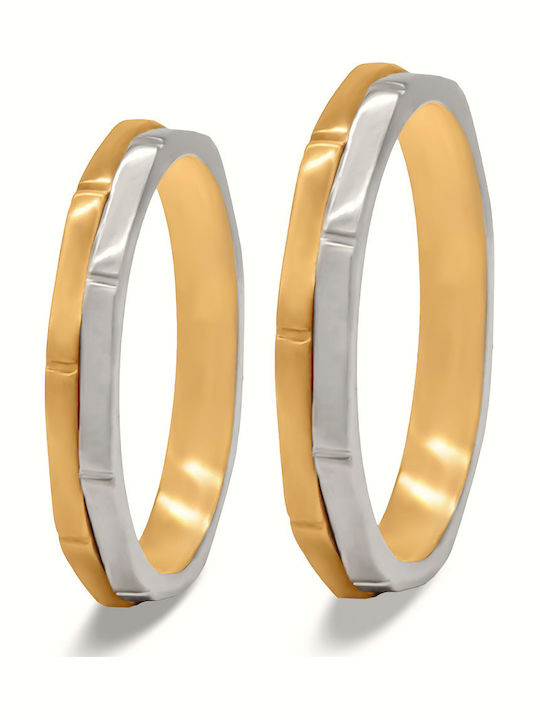 Savvas Design Bicolor Eheringe Set 14K BER00045