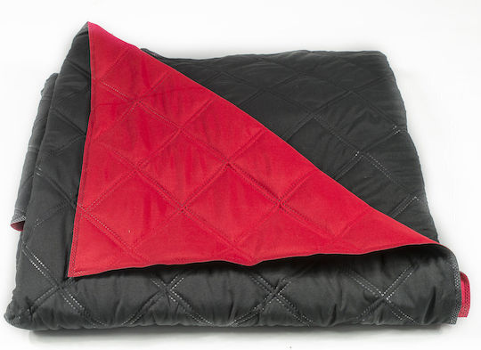 Κουβερλί Υπέρδιπλο Microfiber Black Red 220x240cm