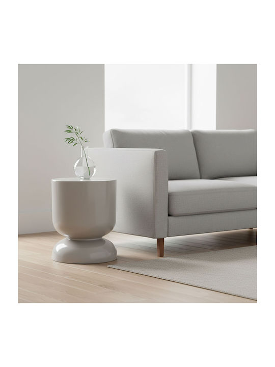 Măsuță Laterală Rotundă Metalică Gri M36xL36xÎ46cm