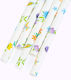 Floral Pattern Paper Straws 25 Pcs 197 Mm Eco Drinks Cocktails Parties Multicolor