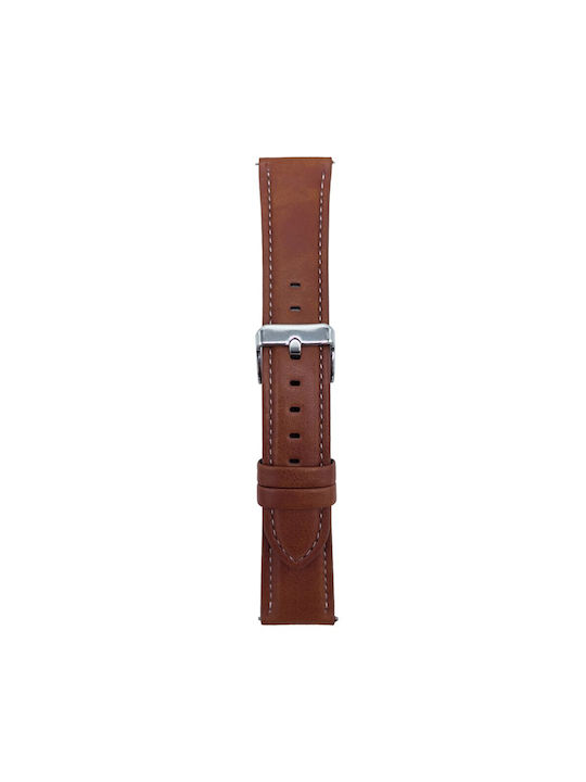 Λουράκι Leather Huawei Watch Gt 6 5 4 41mm Xiaomi Watch S4 41mm Garmin Venu 3s 18mm Brown