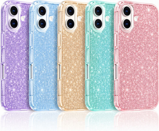 5 Брoя Калъф Glitter 3в1 iPhone 16 Plus