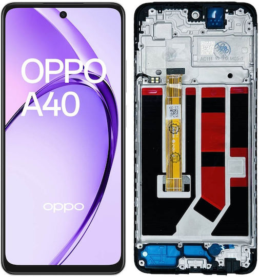 Screen with Touch Mechanism and Frame for Oppo A40 A40m Cph2669 Black