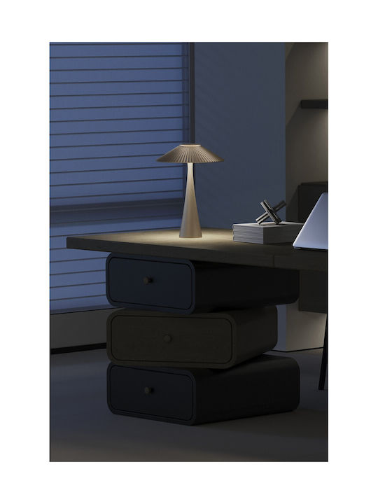 VK Lighting Metal Table Lamp LED with Black Shade and Base