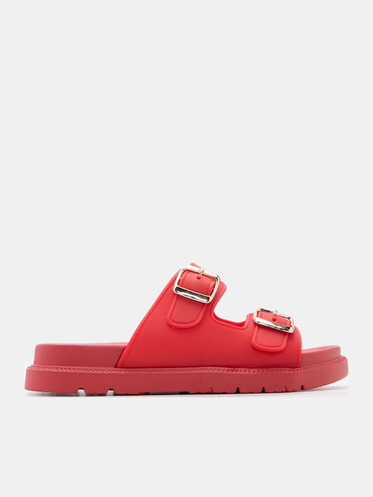 Flache Damen Sandalen Flatforms Rote