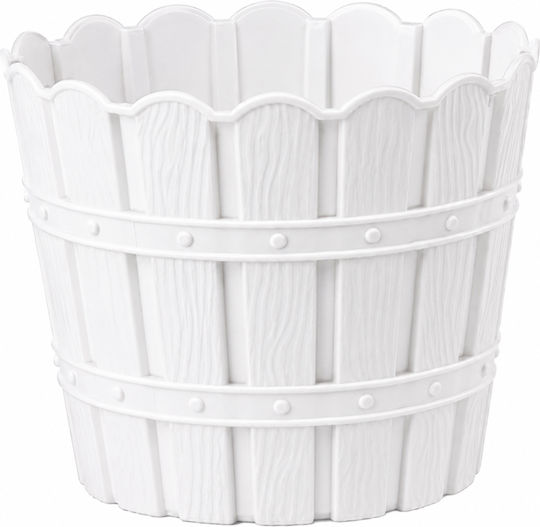 Violet House Flower Pot White