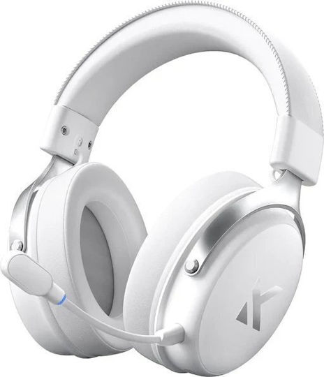 MCHOSE V9 Pro Ασύρματο Over Ear Gaming Headset με σύνδεση Bluetooth Icy White for PC