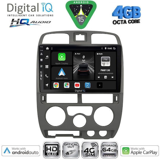 Digital IQ Auto-Audiosystem Isuzu D-Max 2002-2008 Bluetooth USB Eingebautes Wi-Fi GPS Apple CarPlay Android Auto mit 9 Zoll Touchscreen