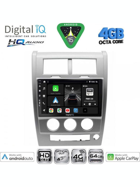 Digital IQ Car Audio System for Jeep Cherokee / Liberty 2007-2014 (Bluetooth/USB/WiFi/GPS/Apple CarPlay/Android Auto) with 10" Touch Screen