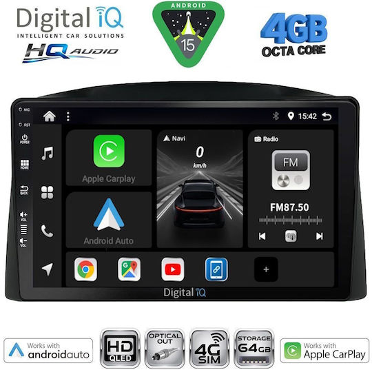 Digital IQ Car Audio System for Jeep Grand Cherokee 2005-2007 Bluetooth USB WiFi GPS Apple CarPlay Android Auto with 10" Touch Screen