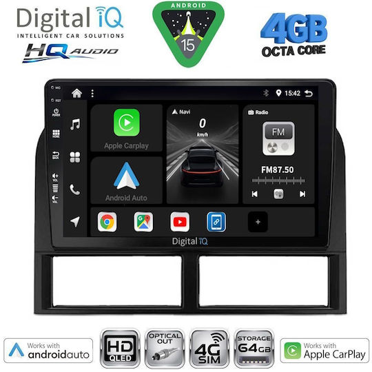 Digital IQ Car Audio System for Jeep Grand Cherokee 1999-2004 (Bluetooth/USB/WiFi/GPS/Apple CarPlay/Android Auto) with 9" Touch Screen