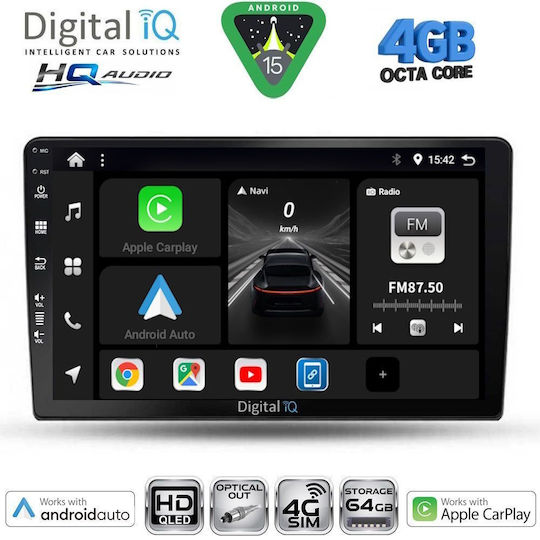 Digital IQ Ηχοσύστημα Αυτοκινήτου για Kia Ceed 2009-2012 (Bluetooth/USB/WiFi/GPS/Apple-Carplay/Android-Auto) με Οθόνη Αφής 9"