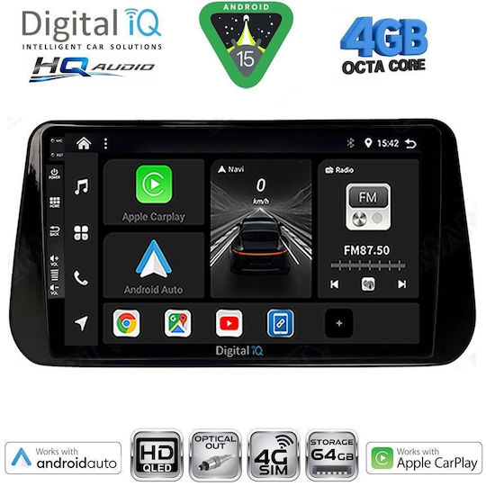 Digital IQ Car Audio System for Hyundai iX45 / Santa Fe 2021-2023 (Bluetooth/USB/WiFi/GPS/Apple CarPlay/Android Auto) with 10" Touch Screen