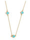 Paraxenies Gold Necklace 9K Turquoise