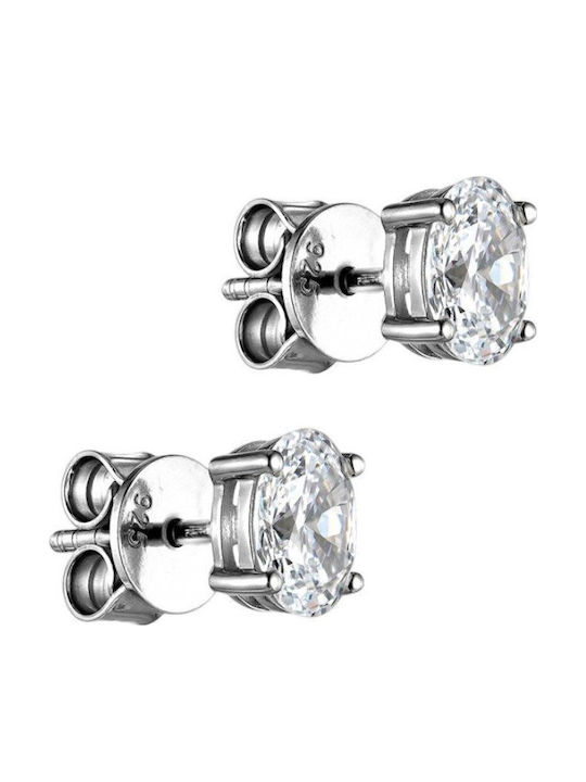 Ohrringe Stecknadelverschluss aus Silber mit Steinen