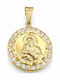 Ioannis Kosmima Pendant Kids Charm with Virgin Mary in 9K Gold AFP-924723Y