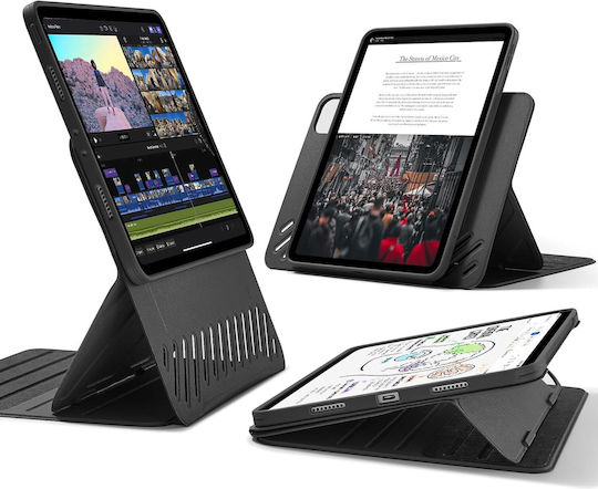 Flip Cover Rotativă Neagră (Ipad Pro 12,9 5-a/6-a Generație)