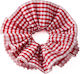 Scrunchy Maxi Haargummi In Vichy Samt Vintage Rote