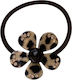 Casual Elastic Nacreous Flower Hair Contemporary Leopard Pattern Beige