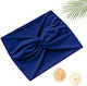 Crossed Headband Hair In Soft Cotton Refined Sapphire Blue