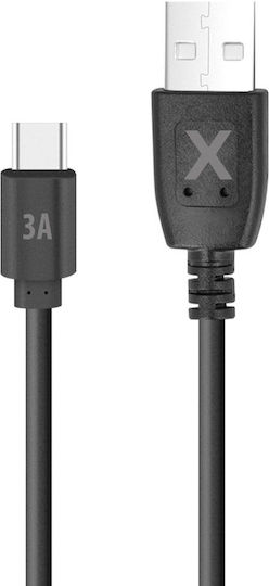 Maxlife USB Typ-C Kabel mit USB-A Terminal Schwarz 1,5 m