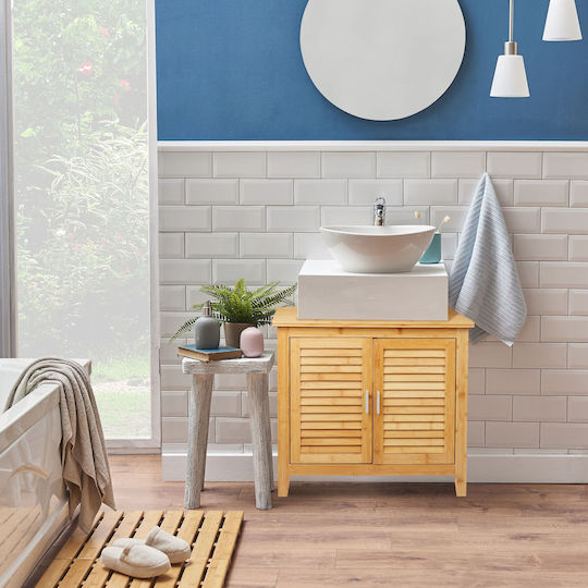 Relaxdays Pătrat fără Unitate de Mobilier pentru Baie M67xB30xH60cm Natural Relaxdays Pătrat fără Unitate de Mobilier pentru Baie M67xB30xH60cm Natural
