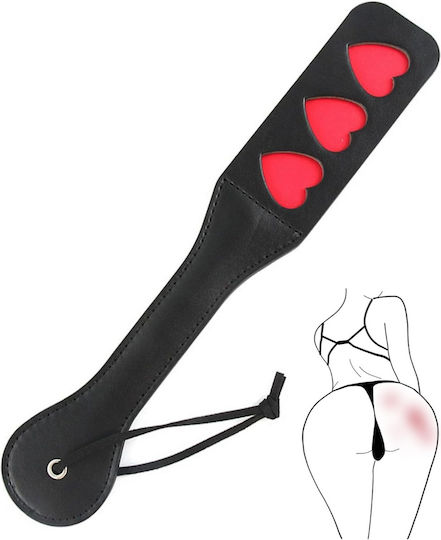 Smd Hurts Fetish Spanking Paddle Series Bdsm Imprint Spanking Paddle Faux Leather 32cm Black Red