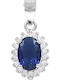 Prince Silvero Charm Rosetă din Argint cu Zircon Verde