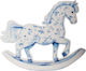 Wooden Printed Decorative Light Blue Horse 22cm Inspired Theme Baby Dior K1027 Nv-1201027-siel