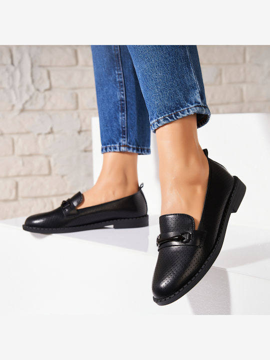 Ladystar Mocasini Dama În Culoare Neagră
