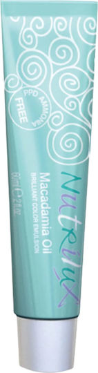 Intercosmo Nutrilux Vopsea Permanentă de Păr cu Ulei de Macadamia 7.0 Sirop de Arțar 60 Ml